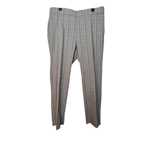 Rafaella Plaid Pull On Stretch Dress Pants 18 EUC Browns Tans Herringbone